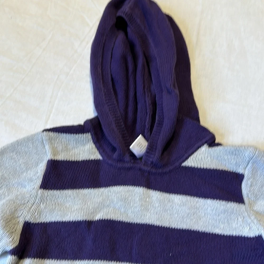 Gymboree Purple/Gray Hooded Sweater Dress Front Pocket Size 12
